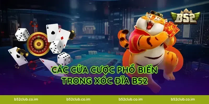 Các cửa cược phổ biến trong Xóc Đĩa B52